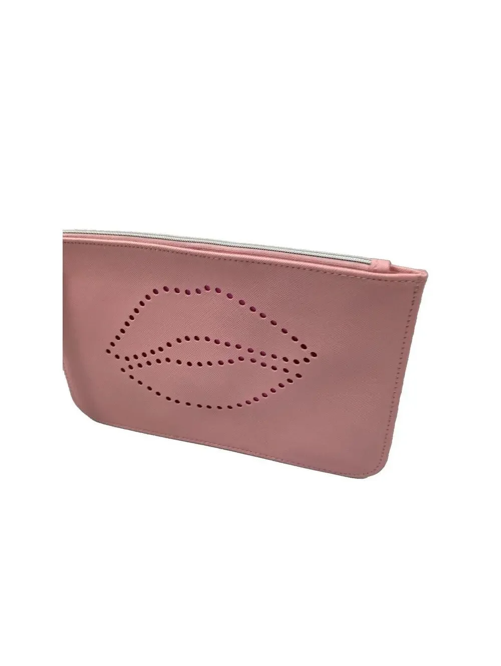 Pink Make Up Bag with Pink Lips Design, Thin, Small and Lightweight, Brand New